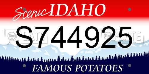 S744925 Idaho License Plate