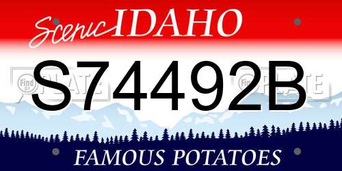 S74492B Idaho License Plate
