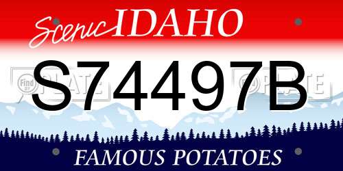 S74497B Idaho License Plate