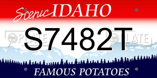 S7482T Idaho License Plate
