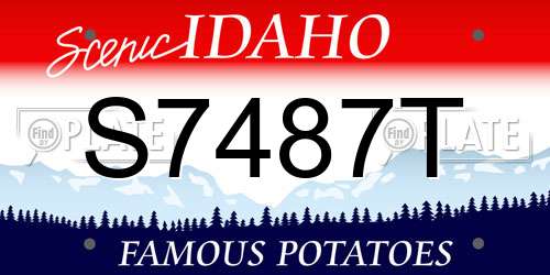 S7487T Idaho License Plate