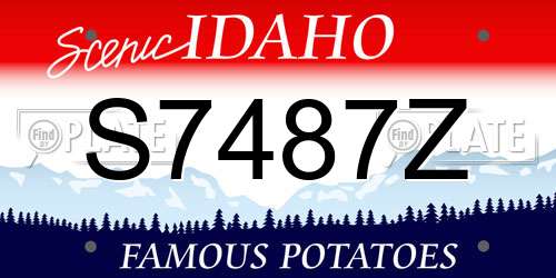 S7487Z Idaho License Plate