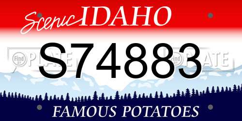 S74883 Idaho License Plate