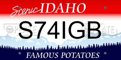 S74IGB Idaho License Plate