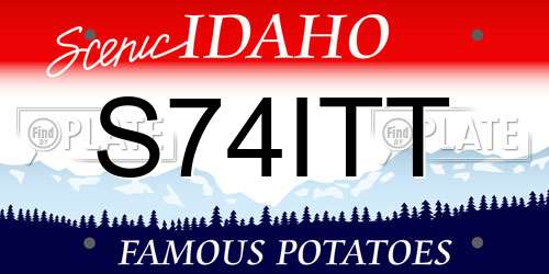 S74ITT Idaho License Plate