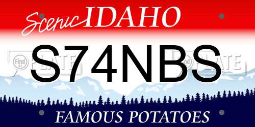 S74NBS Idaho License Plate
