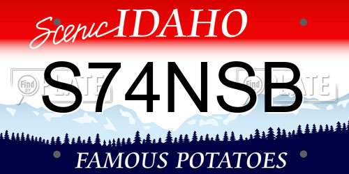 S74NSB Idaho License Plate