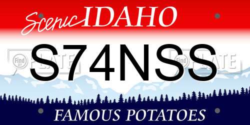 S74NSS Idaho License Plate
