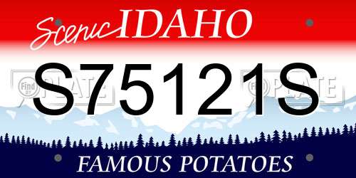 S75121S Idaho License Plate