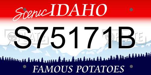 S75171B Idaho License Plate