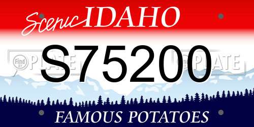 S75200 Idaho License Plate