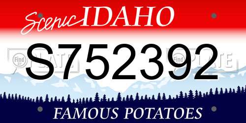 S752392 Idaho License Plate