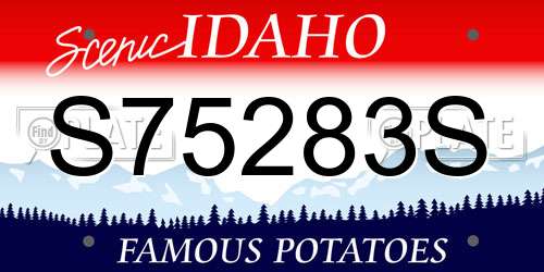 S75283S Idaho License Plate