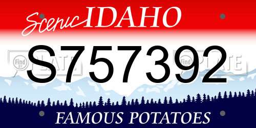 S757392 Idaho License Plate