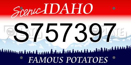 S757397 Idaho License Plate