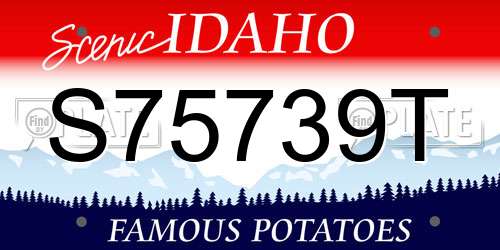 S75739T Idaho License Plate