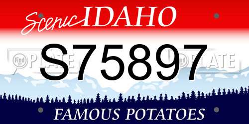 S75897 Idaho License Plate