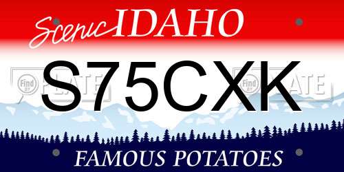 S75CXK Idaho License Plate