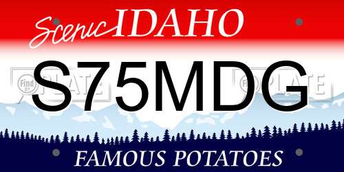 S75MDG Idaho License Plate
