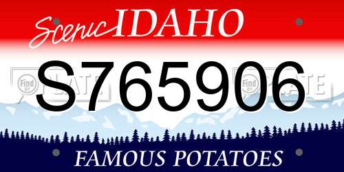 S765906 Idaho License Plate