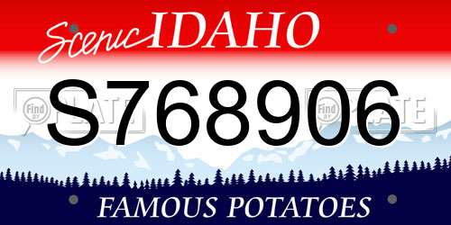 S768906 Idaho License Plate