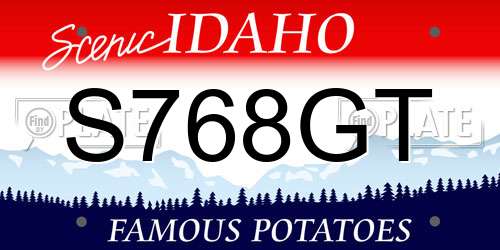 S768GT Idaho License Plate