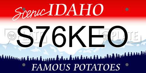 S76KEO Idaho License Plate