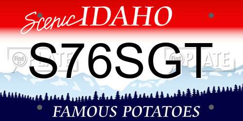 S76SGT Idaho License Plate