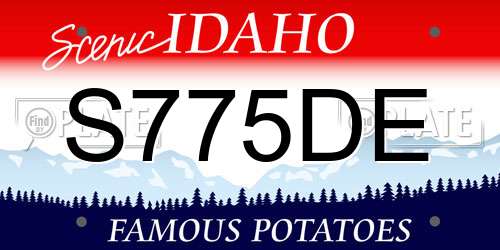 S775DE Idaho License Plate