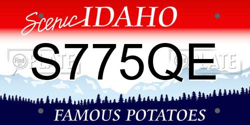S775QE Idaho License Plate