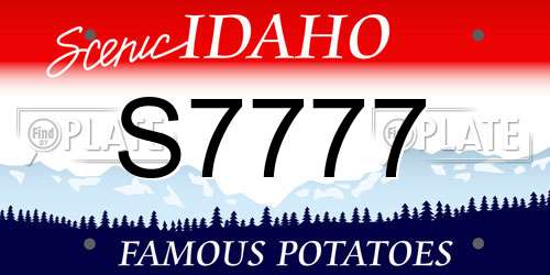 S7777 Idaho License Plate