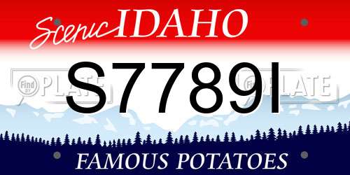 S7789I Idaho License Plate