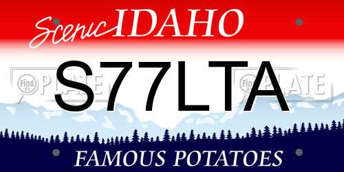 S77LTA Idaho License Plate
