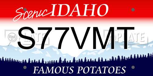 S77VMT Idaho License Plate