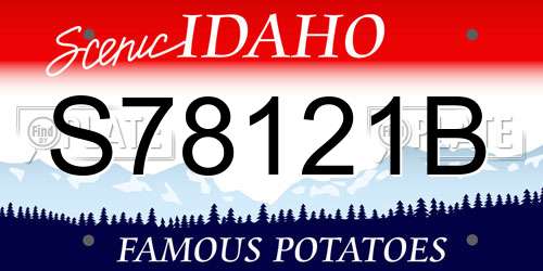 S78121B Idaho License Plate