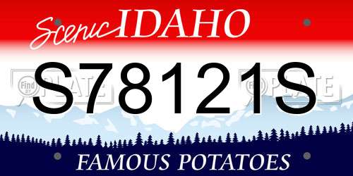 S78121S Idaho License Plate