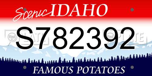 S782392 Idaho License Plate