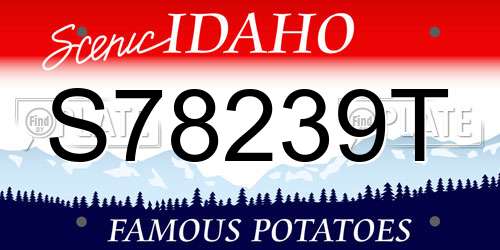 S78239T Idaho License Plate