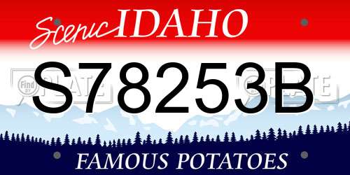 S78253B Idaho License Plate