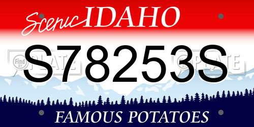 S78253S Idaho License Plate