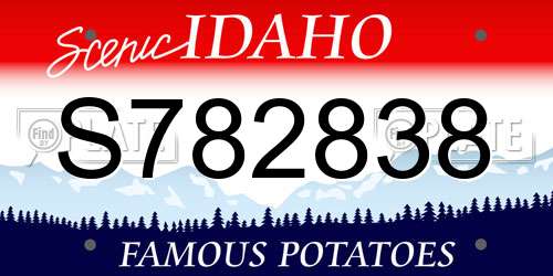 S782838 Idaho License Plate
