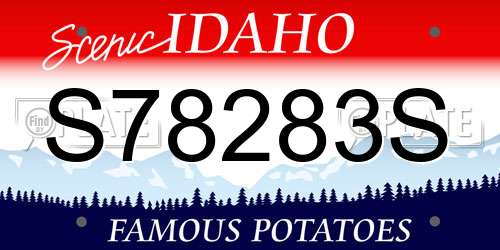 S78283S Idaho License Plate