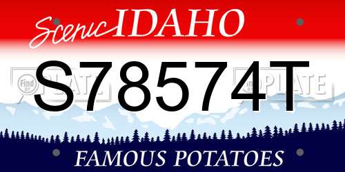 S78574T Idaho License Plate
