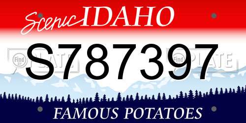 S787397 Idaho License Plate