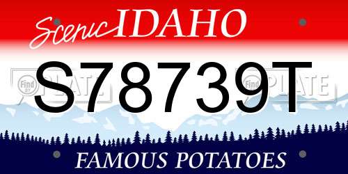 S78739T Idaho License Plate