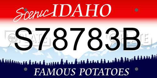 S78783B Idaho License Plate