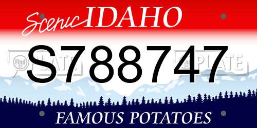 S788747 Idaho License Plate
