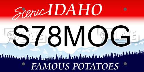 S78MOG Idaho License Plate