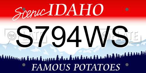 S794WS Idaho License Plate