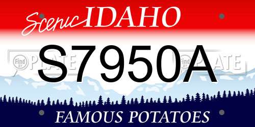 S7950A Idaho License Plate
